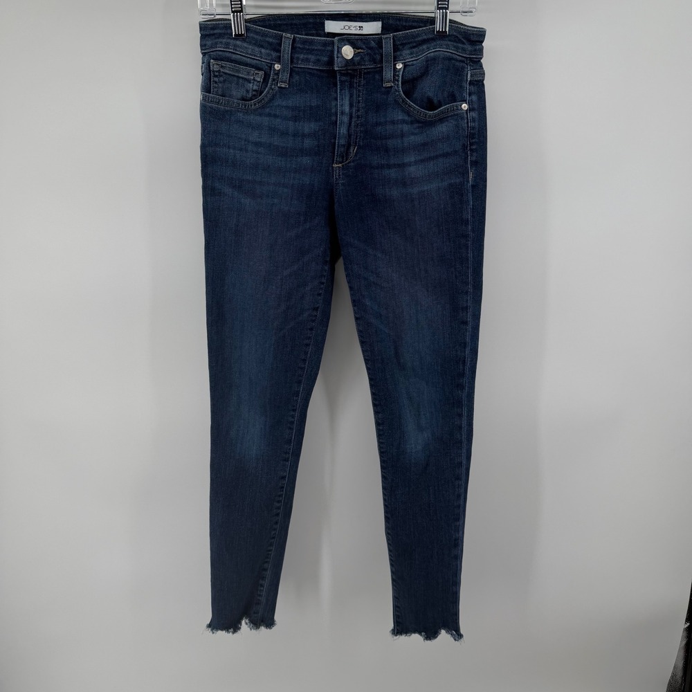 JOE'S JEANS Curvy Skinny Ankle Dark Wash Raw Hem Women's Jeans W27
